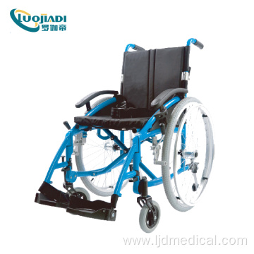 Lightweight Folding Manual Wheelchair in Steel Move Easily